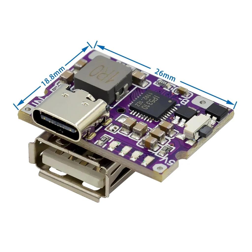 Mini type-C Charger Motherboard 3A Charging and Discharging Integrated Module Rechargeable Mobile Phone 5V To 4.2V