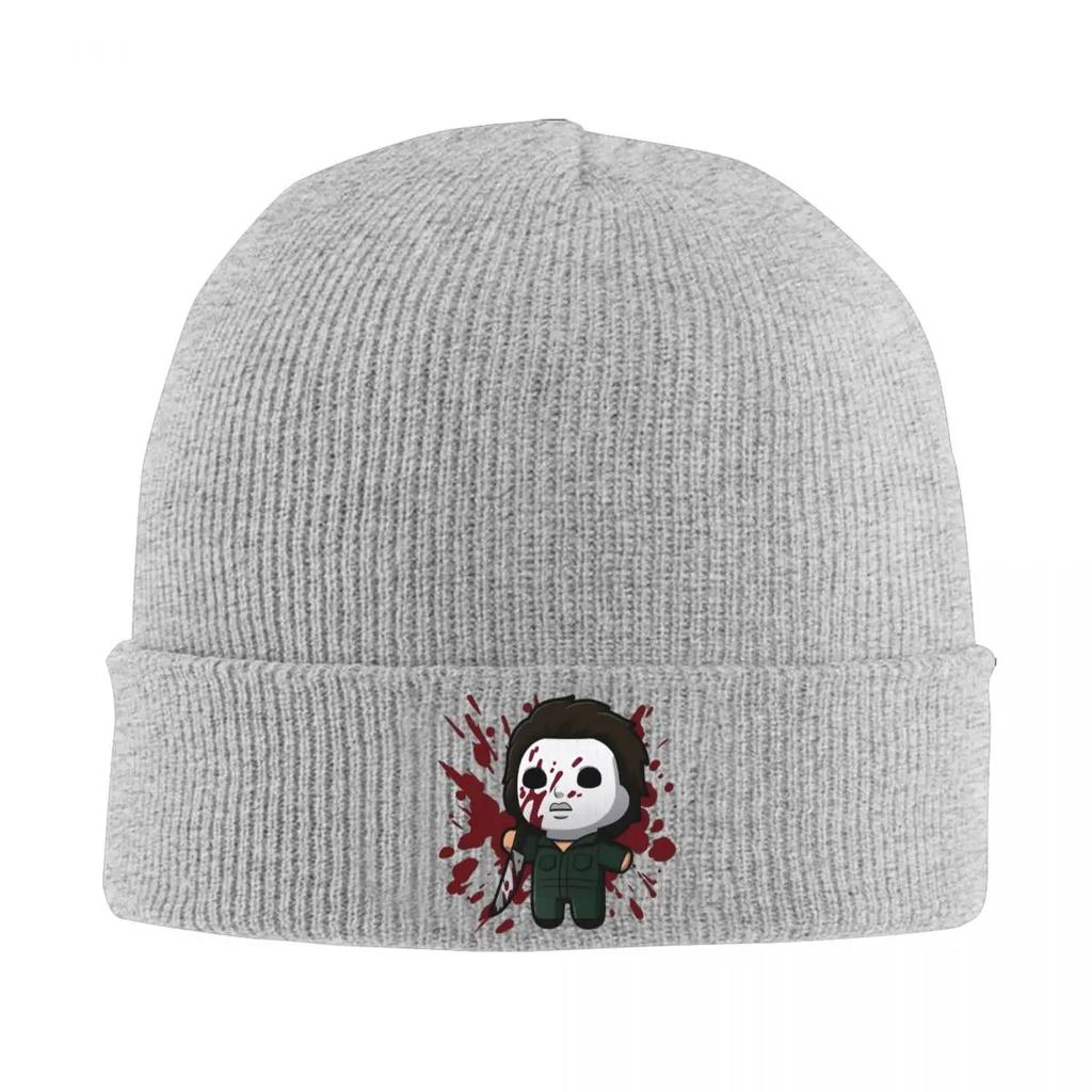 Horror-Charakter Michael Myers Mützen Herbst Winter Mützen Neue Halloween-Filmkappen Damen Herren Acryl Strickmütze