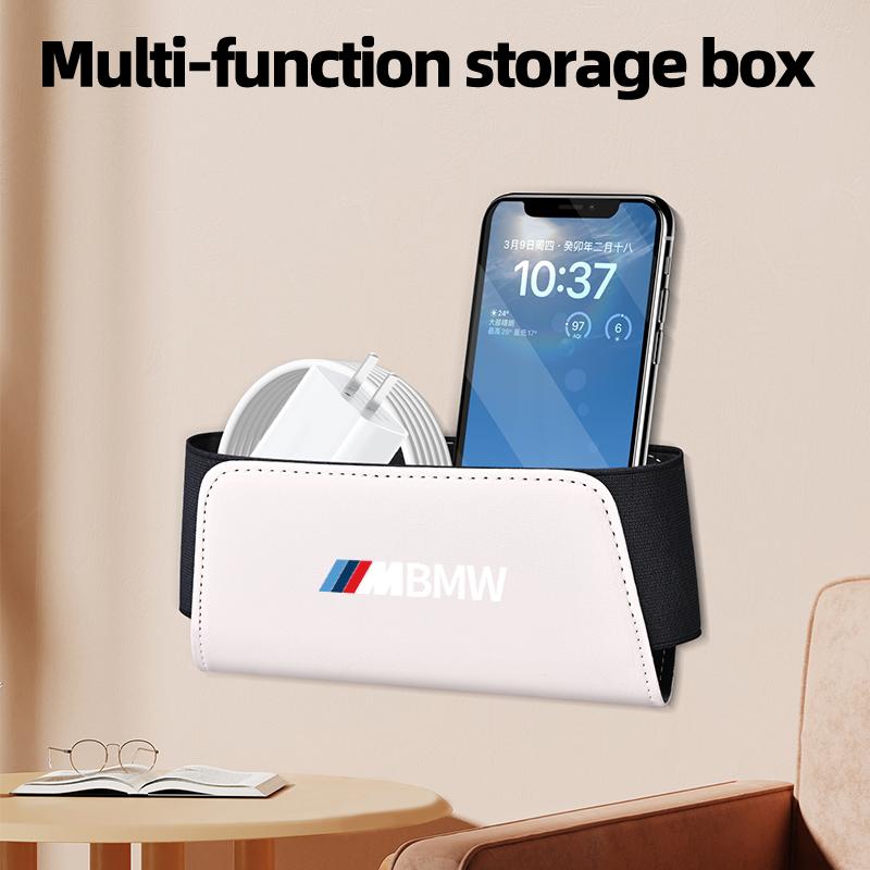2025 Hot Car Leather Storage Pocket Seat Back Door Center Console Organizer For BMW E90 E87 I01 E60 F25 F26 F44 F45 E36 E34 E39