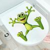 Cute Smiling Frog Waterproof Removable Toilet Tank Sticker Home Bathroom Decor