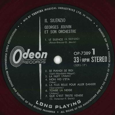 LP Record GEORGES JOUVIN ET SON ORCHESTRE - Il Silenzio OP7389 ODEON Japan New Age & Easy Listening Used