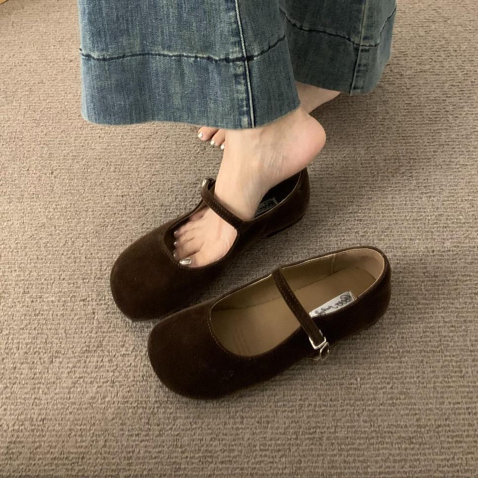 Fashion Bailamos 2024 Autumn Brand Women Flats Soft Velvet Eelgant Dress Shoes Round Toe Shallow Slip On Ladies Casual Ballet Shoes