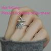 PANJBJ 925 Sterling Silver Irregular Ring For Women Minimalist Punk Hip Hop Personality Versatile Cool Open Jewelry Dropshipping