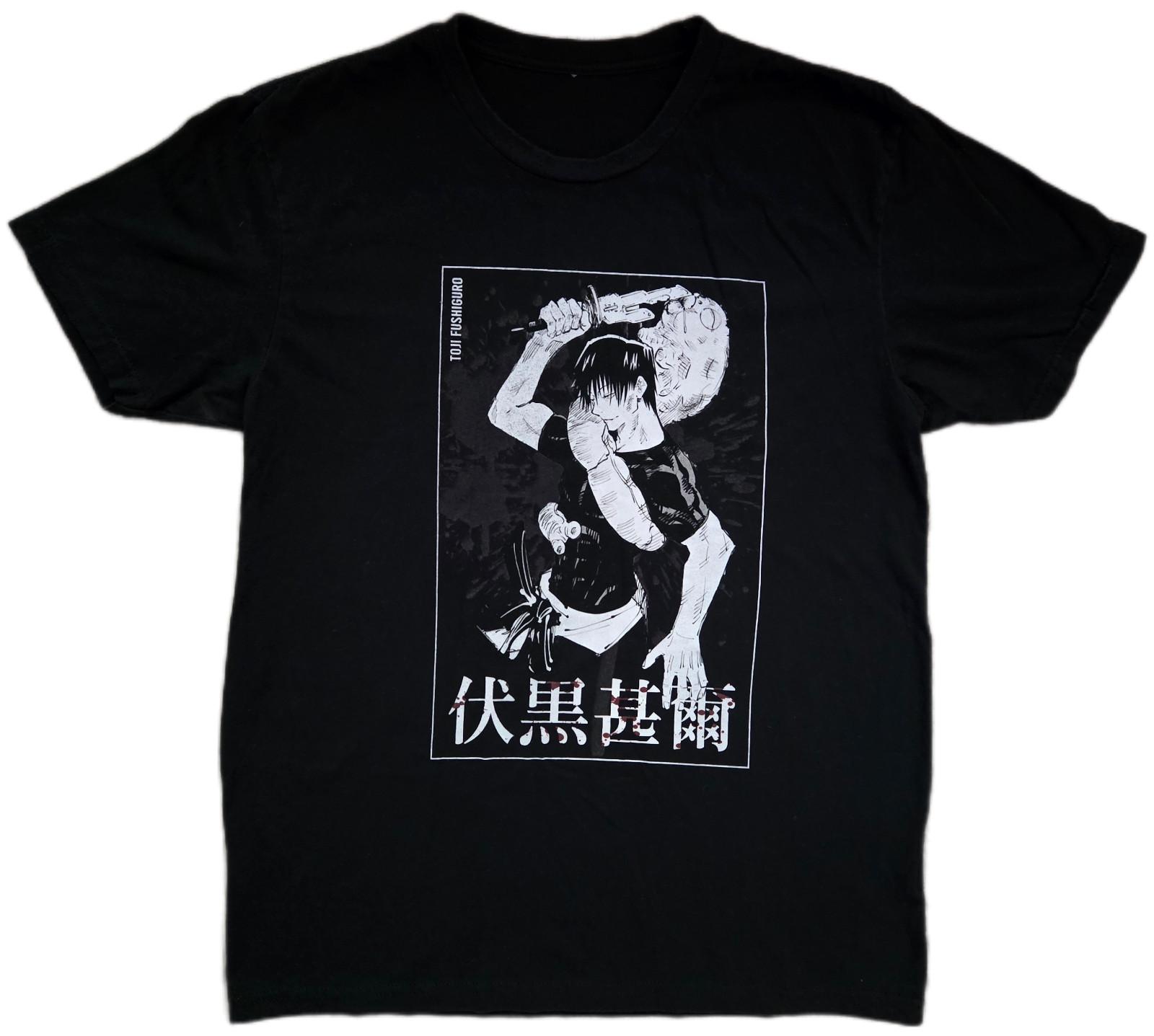 Jujutsu Kaisen Toji Fushiguro Shirt Black Manga Graphic Tee M Anime Streetwear Unisex T-Shirt M