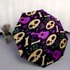 1pc Skulls,Guitars Automatic Folding Umbrella: Compact 8 Bone Design Cartoon Outdoor Travel Companion, Business Umbrella, Christmas Valentin