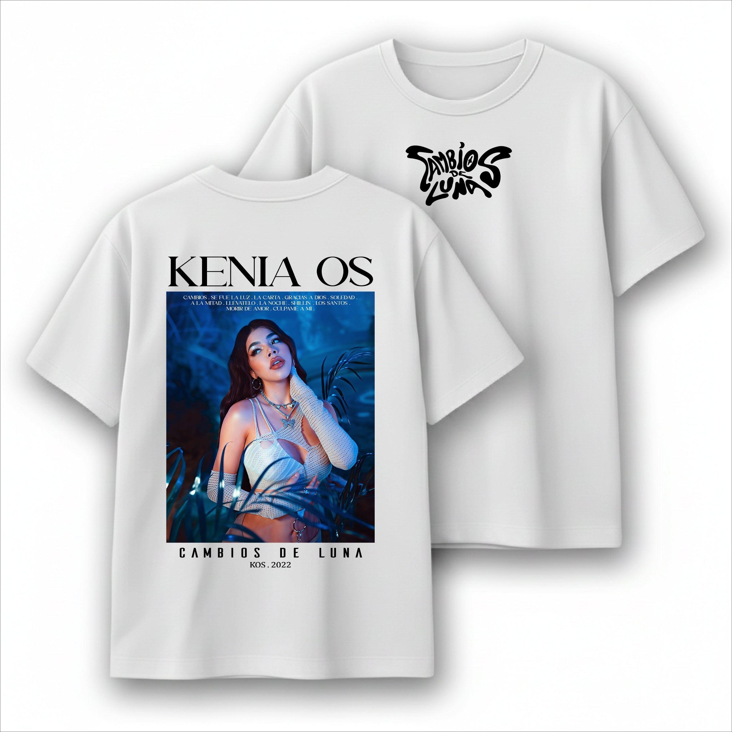 Kenia Os Cambios De Luna Album Graphic TShirt Unisex Unisex Pop Streetwear Short Sleeve Cotton Tracklist Music Fan Merch Tee Tops M