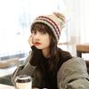 Hat female autumn and winter trendy versatile fashion Internet celebrity thickened warm knitted pullover winter wool hat