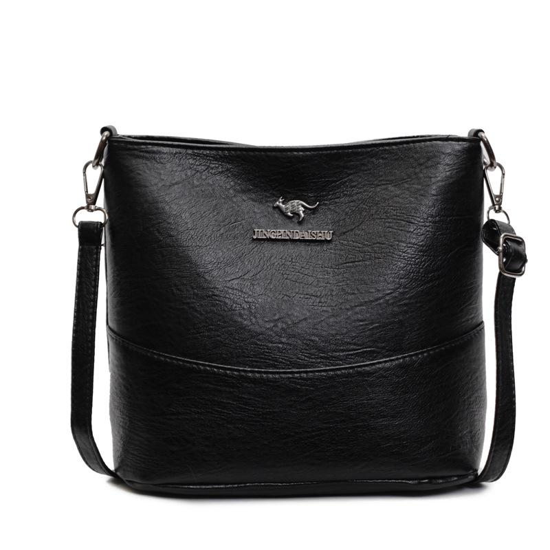 

Простая сумка-ведро женская новая модная сумка на плечо женская сумка трендовая сумка-мессенджер чёрный