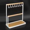 Modern Metal 2 Tier Tabletop Bracelet Necklace Jewelry   Display Tree Rack with Tray