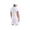 Emporio Armani EA7 SS24 Striped Logo Letter Print Short Sleeve Polo Shirt Men Tops White 3DPF09-PJPCZ-1100