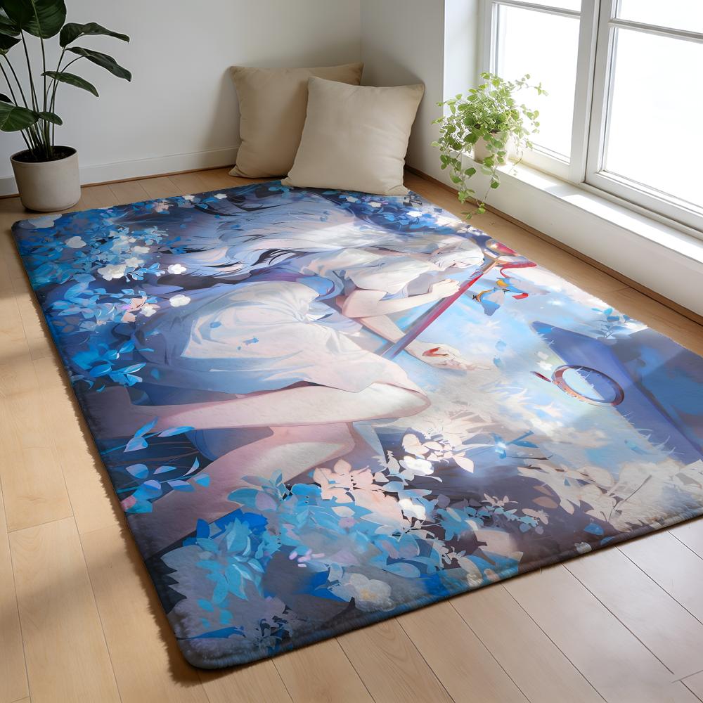F-Frieren B-Beyond Journeyis End Floor Mat Soft Thick High Density Flannel Mat Non-Slip Absorbent Rug For Bathroom Bedroom Home