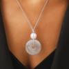 Elegant European-Style Geometric Pearl Pendant Necklace for Women