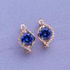 MINTHA Orecchini a Clip alla Moda Matrimonio Quotidiano Gioielli di Moda Orecchini in Zirconia Cubica Blu per Donna Orecchini Colore Oro Rosa