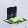 1pc Stainless Steel Soap Rack Soap Box Light Luxury Shelf Punch-free Nail-free Bathroom Single Layer Drain Wall Hanging