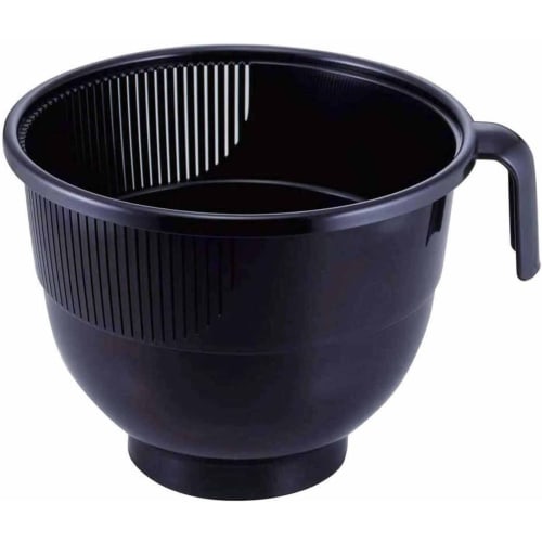Shimomura Kihan Rice Polishing Bowl, 6-cup Capacity, Made In Japan, with a Mortar-shaped Interior, Draining Holes, and a Handle for Easy Transfer. Thi