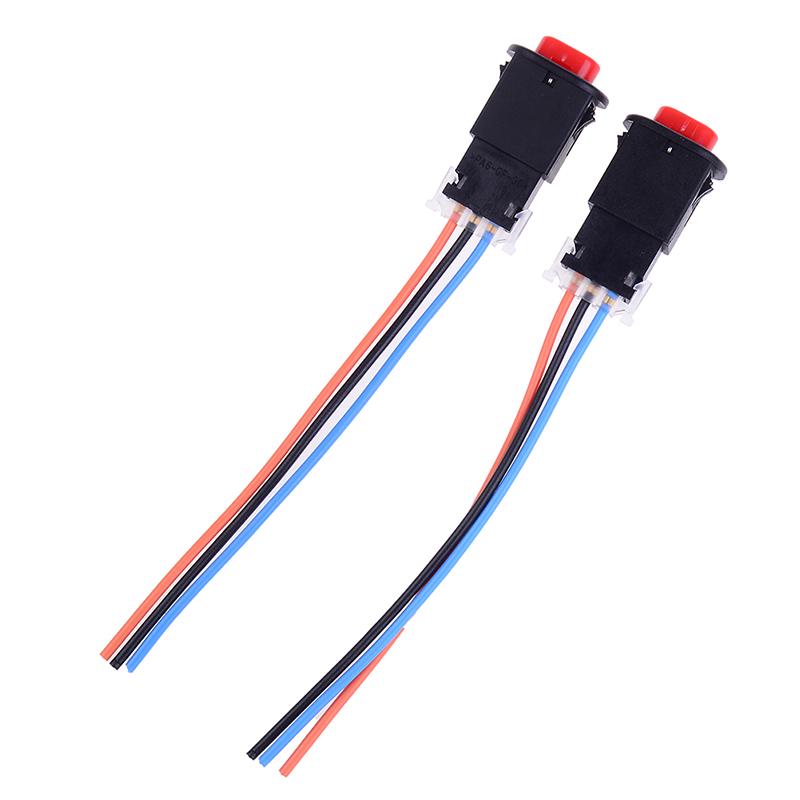 2X Motorkerékpár Vészvillogó Kapcsoló Figyelmeztető Villogó Vészjelző 3 Vezetékkel