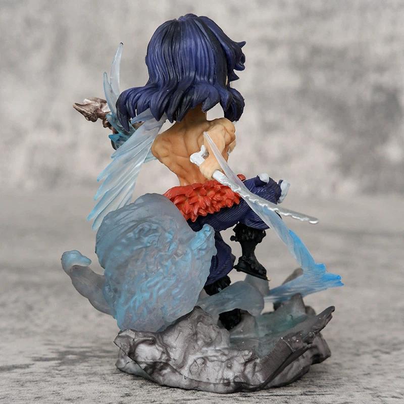 Anime Demon Slayer Hashibira Inosuke Combat Action Figure Model Toys Desk Decor Collectible Gifts PVC Form Statue Doll Boxed Poseable Articulated