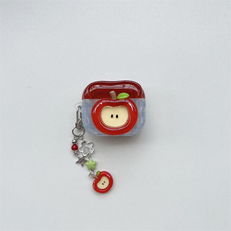 Blue Apple for AirPods Pro1 Apple Bluetooth Wireless 1/1/1 Generation Earphone Cover Cute Cartoon Woman
