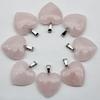 20MM Herzförmiger Naturstein Anhänger: Achat, Rosenquarz, Aquamarin, Pfirsichherz Schmuck