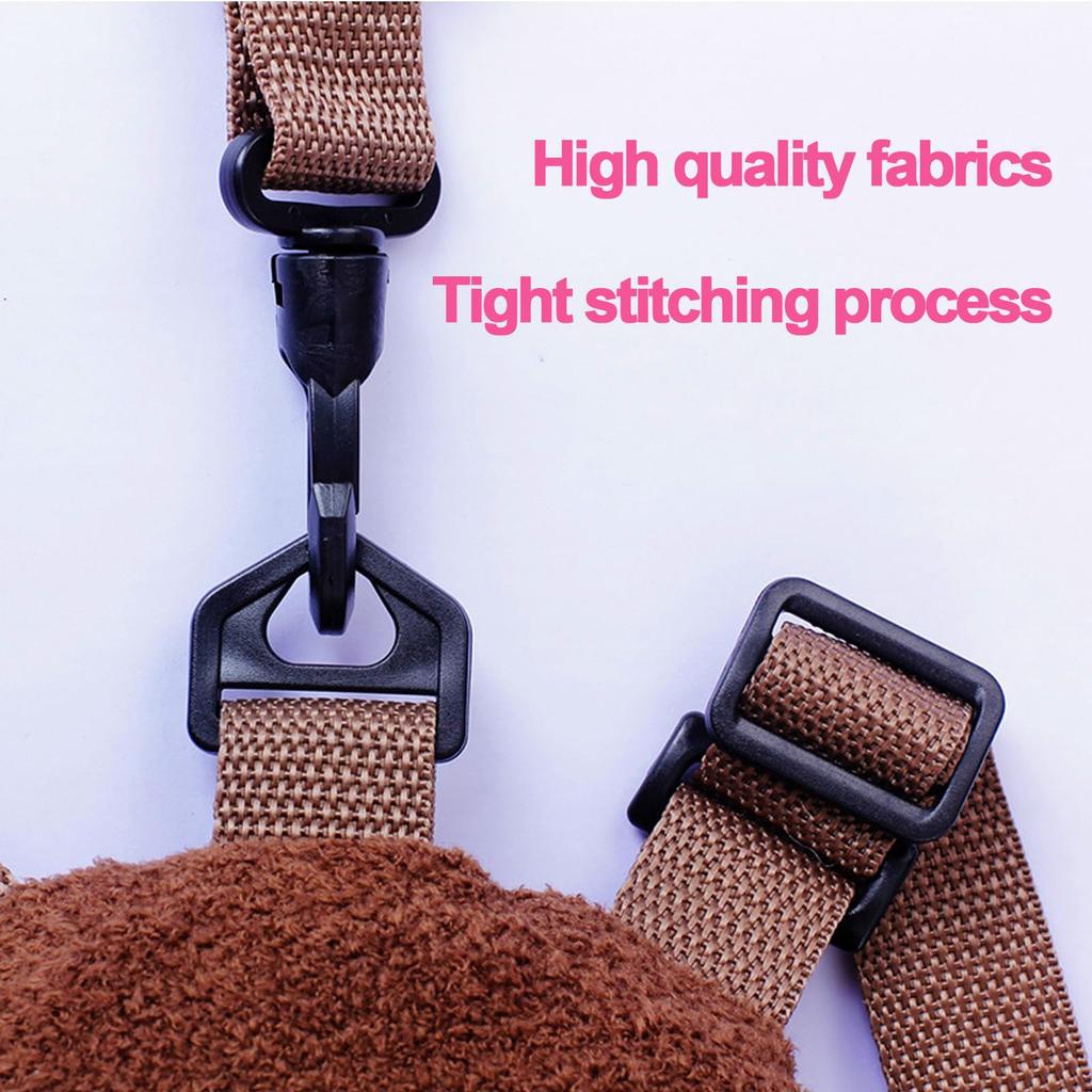 Zaino-imbracatura di sicurezza a forma di scimmia in peluche con cinghie regolabili e guinzaglio staccabile per la sicurezza e il comfort dei bambini durante le attività all'aperto