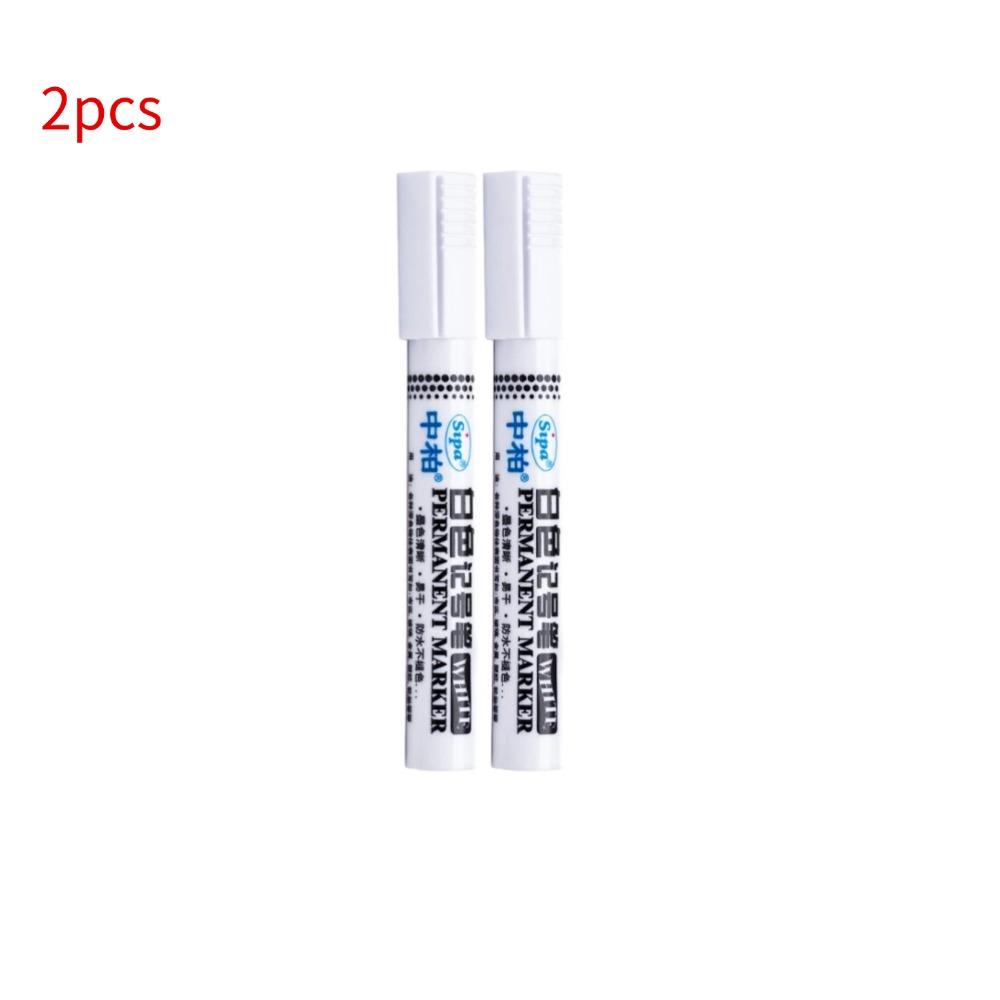 White Marker Pen Alcohol Paint Oily Waterproof Tire Painting Graffiti Pen Permanent Gel Pen for Fabric Wood Tire Painting Marker