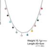 12 Stone Colorful Diamond Dopamine Clavicle Chain Niche Design Versatile Fashionable Colored Necklace For Women Gift