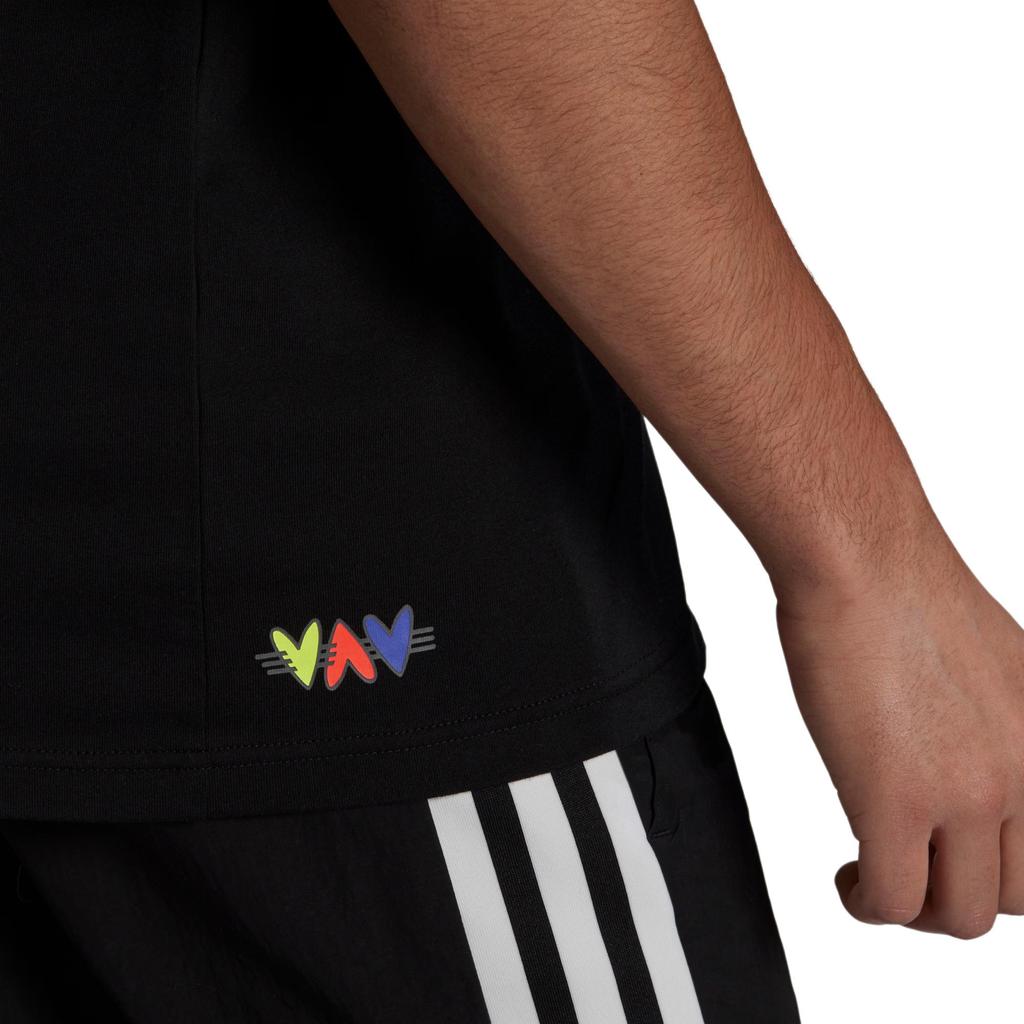 Adidas Logo Breathable Solid Color Casual Sport Short Sleeve T-Shirt Men Tops Black H61130