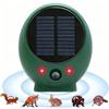 Solar Animal Deterrent with Motion Sensor, Ultrasonic & Strobe Light Repeller, Waterproof Solar-Powered Pest Control for Deer, Cat, Raccoon