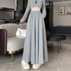Women's Autumn Winter Clothes High Waist Wide Leg Pants Knit Long Dresss Skirts Pants For Women Trousers Streetwear