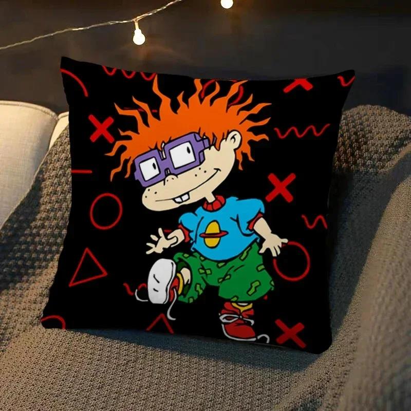 cartoon Pillowcases R-Rugrats Square Cushion Cover Luxury Pillow Cover Pillow Case Sofa Bed Room Decor Dakimakura Wedding Gift