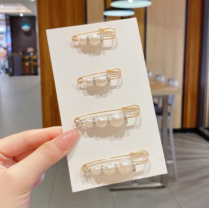 Κομψή καρφίτσα μέσης με μαργαριτάρι και καρφίτσα για γυναίκες