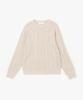 PLAC WOMEN Cable Basic Round Neck Knit Ivory