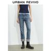UR Women's 2025 Spring Retro Washed Straight-Leg Ankle Jeans