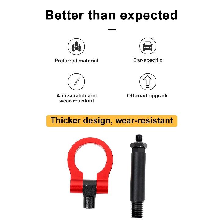 For Toyota GR Supra MK5 A90 2019-2024 Aluminum Alloy Red Car Forward Trailer Hook Tow Ring Bumper Tow Hook Trim Car Accessories