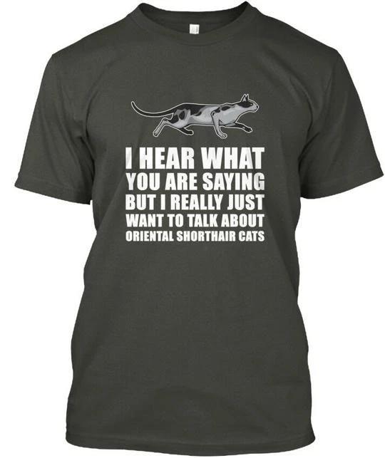

Oriental Shorthair Cat Gift TTshirt Made in the USA Size S to 5XL M