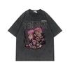Jujutsu Kaisen Cosplay Anime T-Shirt Tee Undershirt Vintage Washed Cotton