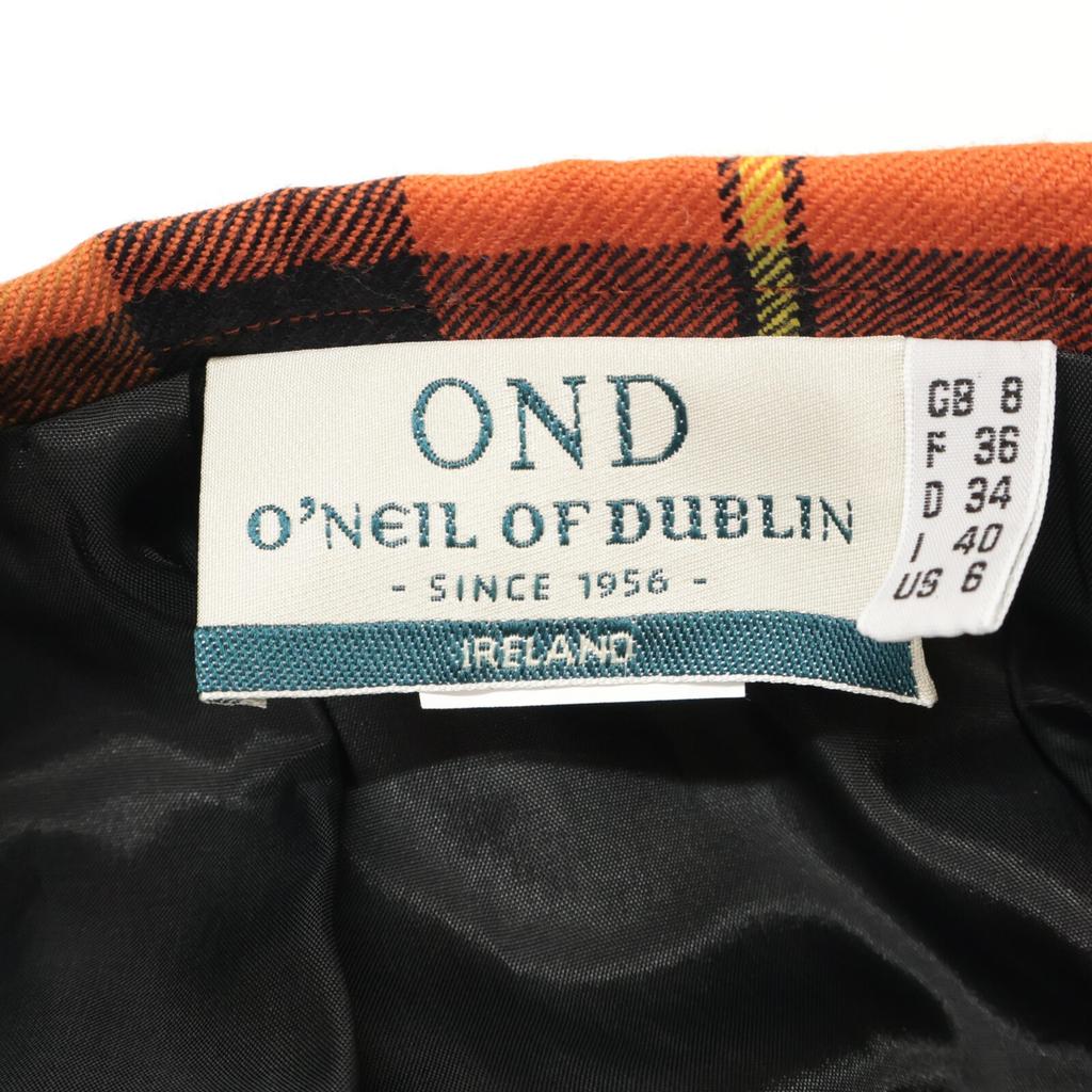 O’Neil of Dublin Checked long quilted skirt skirt 40 OrangeUsed
