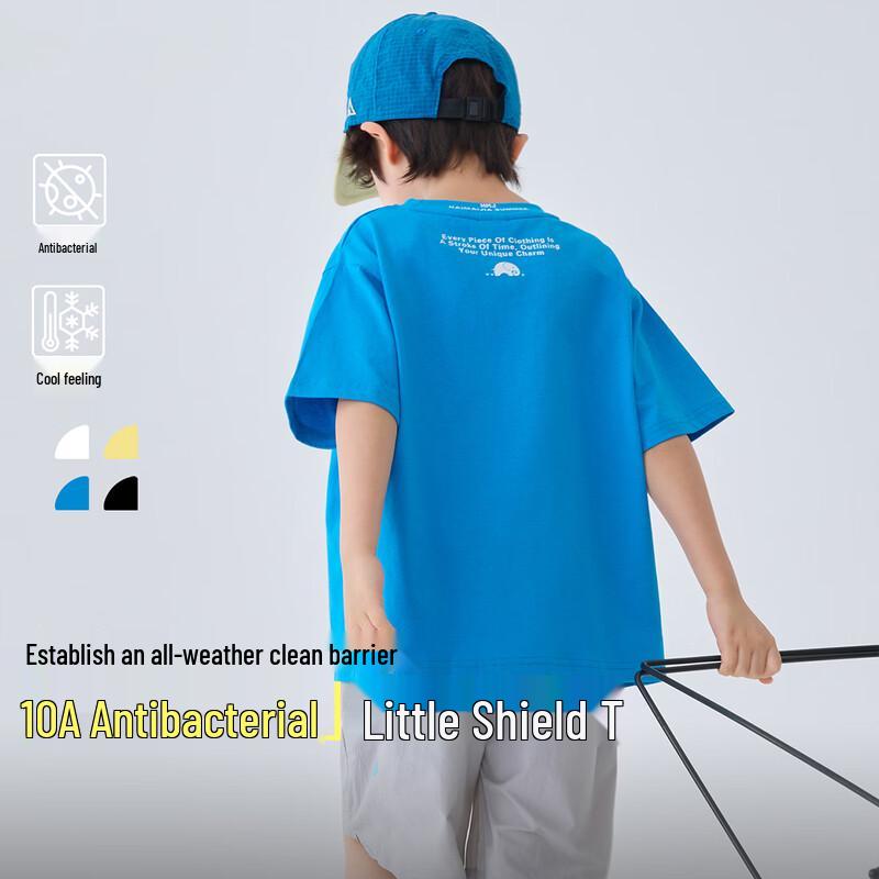 Boy s Short Sleeve Antibacterial Cotton T-Shirt 140