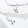 Orstarry DIY Zircon Butterfly 26 Letter Beads 925 Silver Pendant Charms for Bracelet Necklace Jewelry Gifts