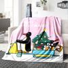 1pc Pingu3 Blanket, Gift, for Men and Women, Soft Blanket, Good for Sofa Bed Couch Travel, Lightweight Flannel Blanket