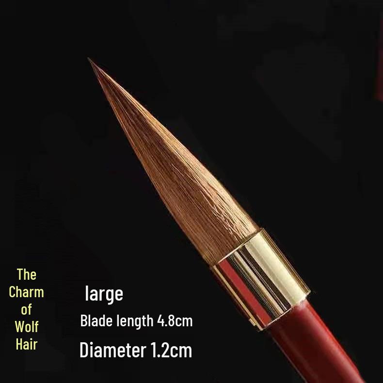 Grey Tail Divine Charm: Professional Brush Set - Mixed Wolf, Sheep & Pure Wolf Hair for Regular Script Practice