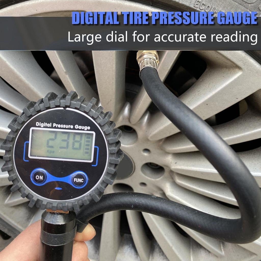 Quick Response Accurate Car Tire Pressure Checker with Temperature Readings Portable Measurement for Auto Travel Safety
