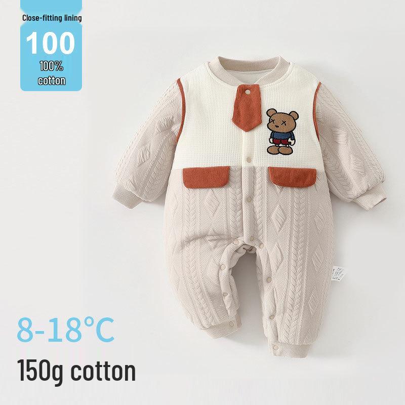 Violent Bear 150g Infant Jumpsuit: Autumn/Winter Style with Cotton Padding