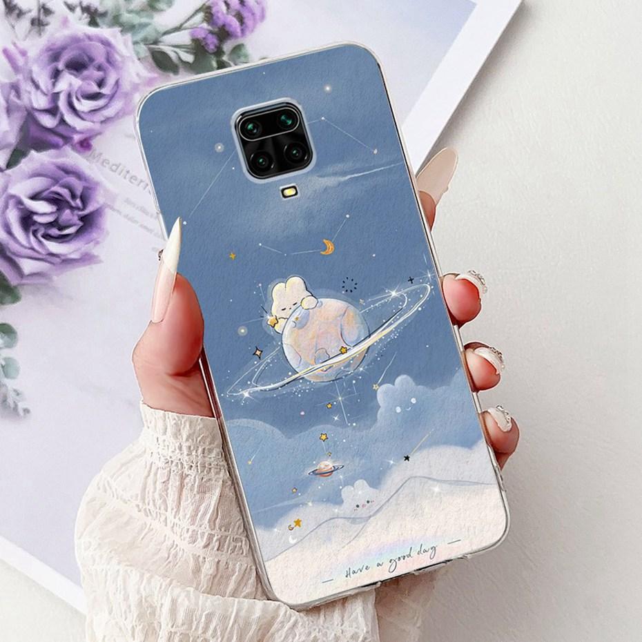 Cute Painting Phone Case For Xiaomi Redmi Note 9 Pro 9s Soft Silicone TPU Back Cover For Redmi Note9 9Pro 9S Cases Bumpers