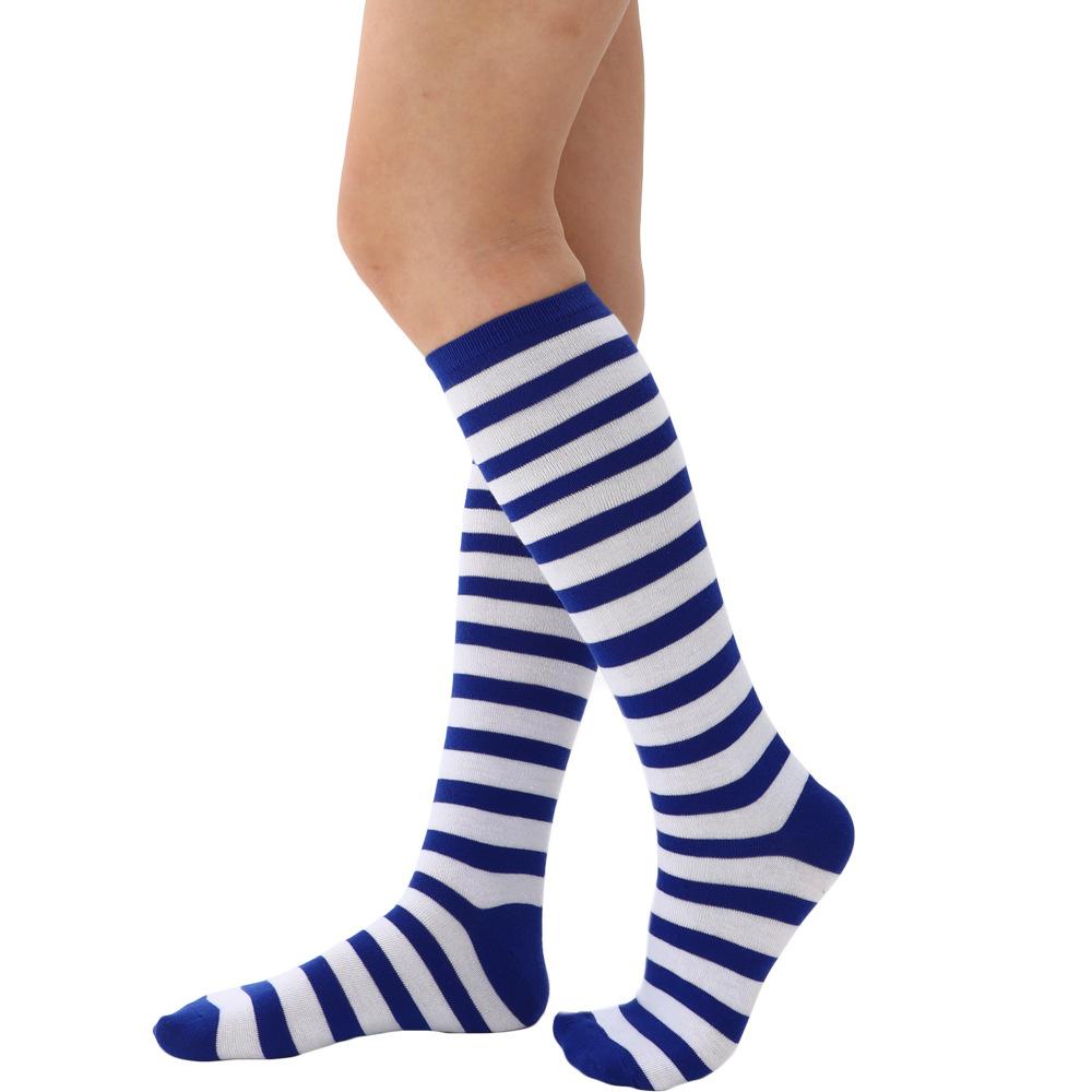 1 Paar Kniehohe Röhrensocken für Damen, Geeignet für Ganzjahreswärme - Unifarben & Gestreifte Sportsocken, Beinwärmer für Sport & Freizeit