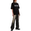 WE11DONE Casual Letter Print T-Shirt Women Tops WDETE899UBKXQ