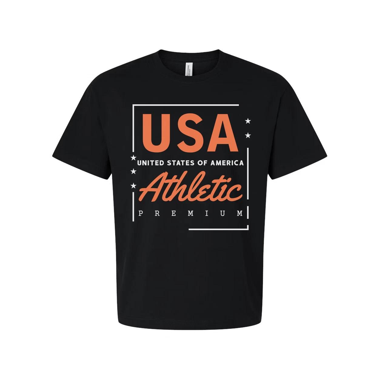 USA Athletic Premium Unisex Graphic T Shirt Modern Sports Shirt For Men And Wome L