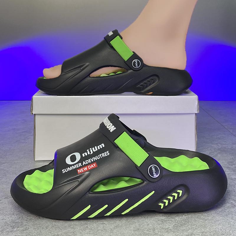 Summer Men's Massage Slippers Outdoor Sandals Beach Comfortable Soft Slides Indoor Casual Shoes Men Sandals