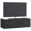 Wall Mounted TV Cabinet Black 99 X 41 X 30 Cm Engineered Wood