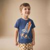 Nuova collezione estiva: T-shirt a maniche corte da ragazzo con stampa di razzo alla moda – top da bambino girocollo